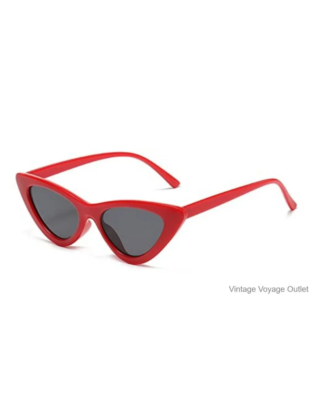 Cat Eye Sunglasses Vintage Narrow Frame Plastic Photochromic UV Protection